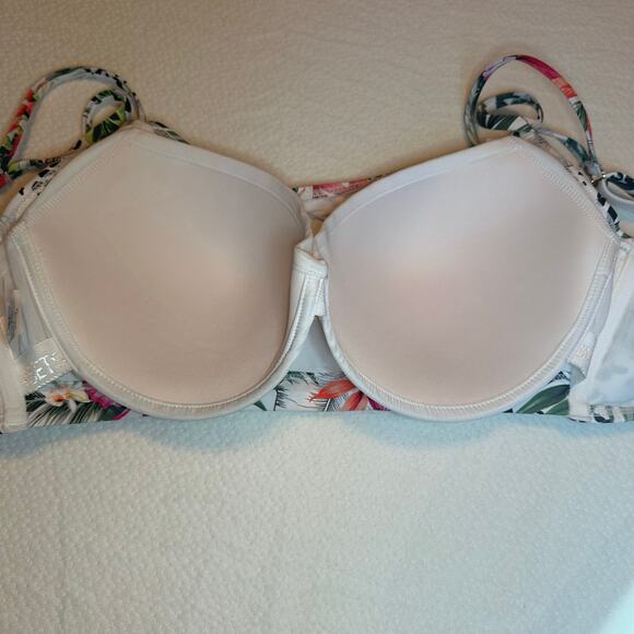 Sunsets tropical print bathing suit bottoms women’s size M; top 34E/32f/30g - Picture 11 of 13
